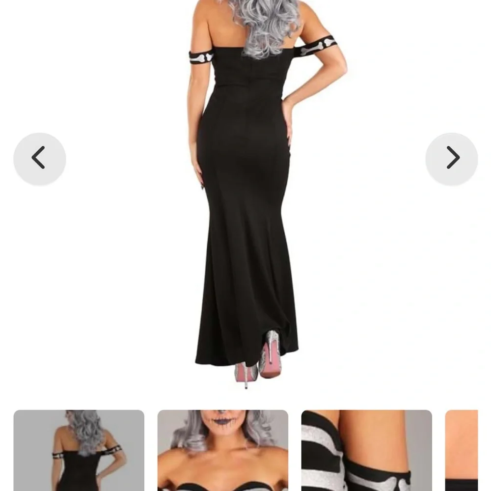Skeleton Off-Shoulder Maxi Dress - Picture 2 of 11